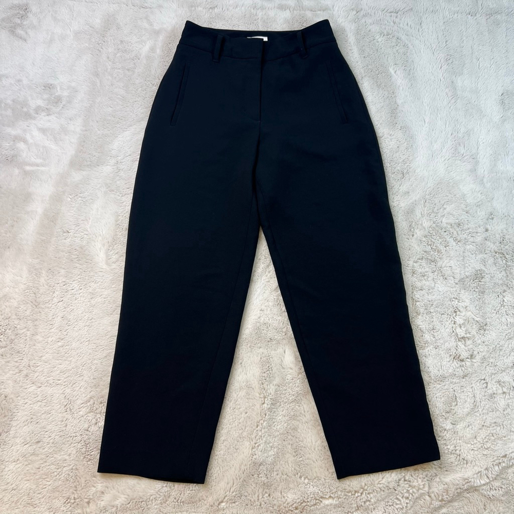 Aritzia Wilfred Crepe Darontal Pull On Pants Trousers Black Size 2